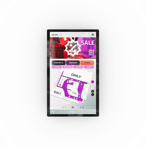 Настенный сенсорный киоск МОНО 24